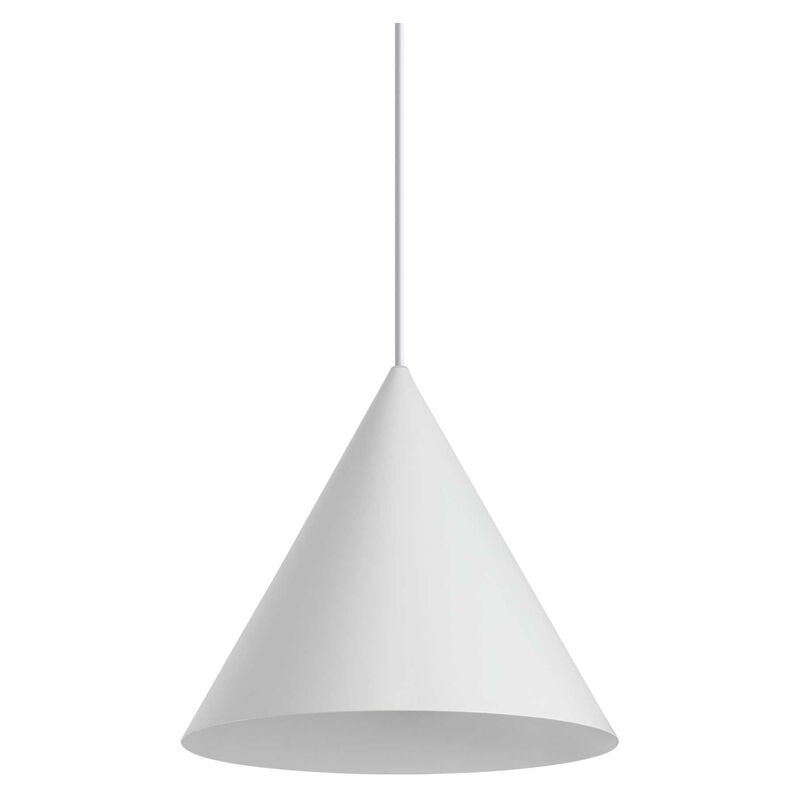 Image of Ideal Lux - Sospensione Industrial-Minimal A-Line Metallo Bianco 1 Luce E27 - Bianco