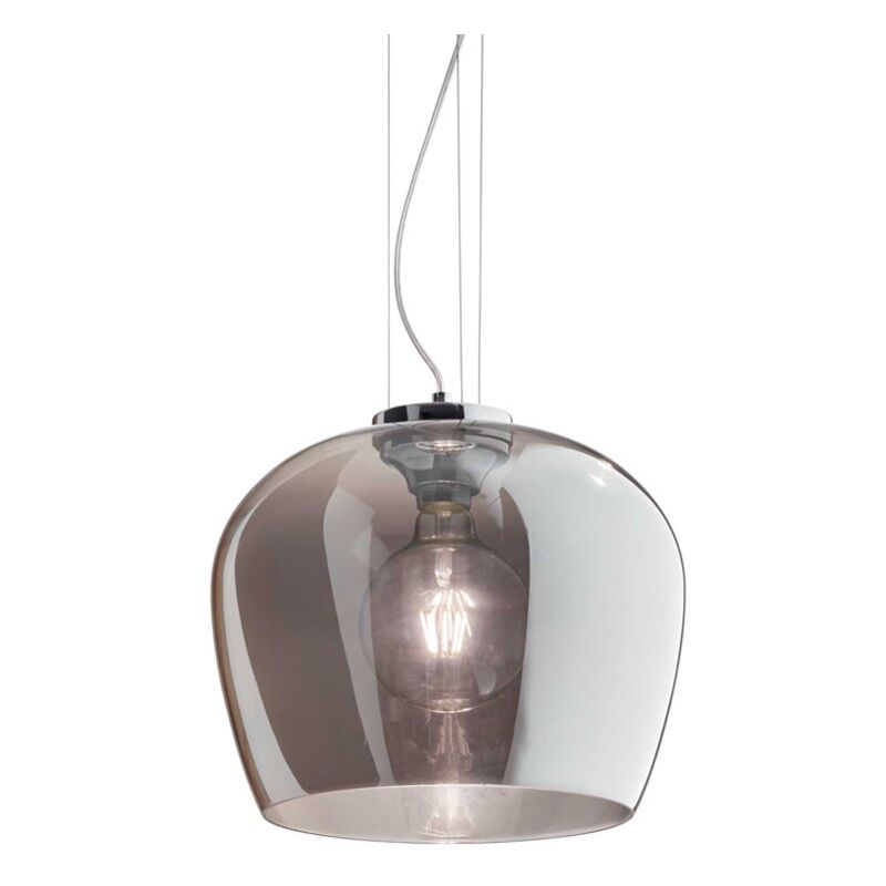 Ideal Lux - Sospensione Vintage-Decò Blossom Metallo Fumè 1 Luce E27