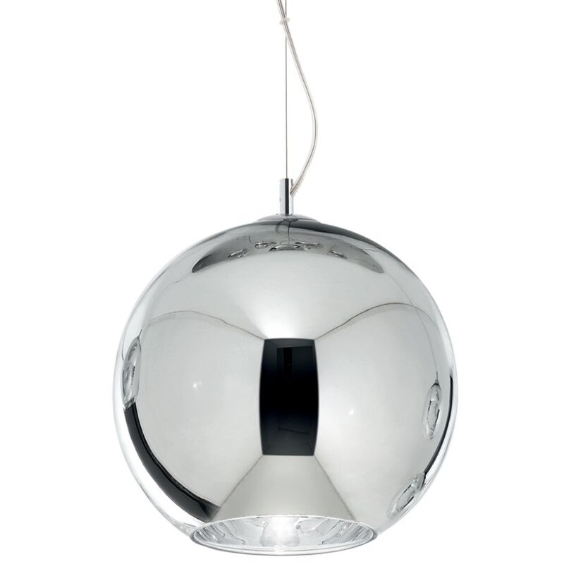 Ideal Lux - Sospensione Moderna Nemo Metallo Cromo 1 Luce E27 D40Cm