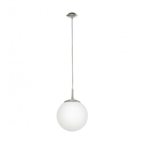 Lampada a sospensione 110 cm in metallo e vetro opale con altezza regolabile - Eglo Rondo