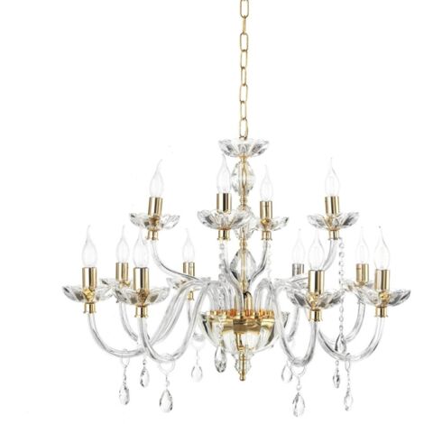 Lampada a sospensione 12 luci - cristallo e vetro D85 cm BRIGIDA