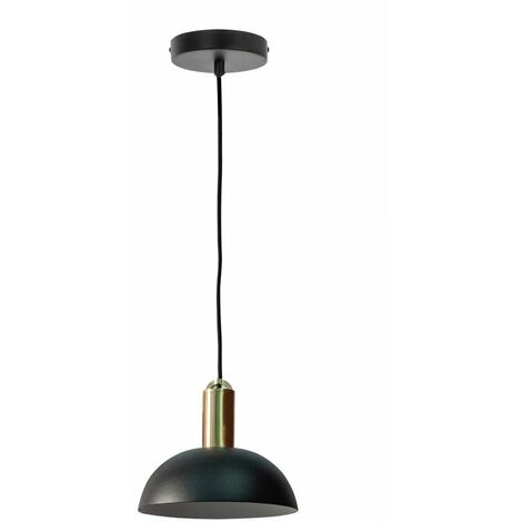 Lampada a Sospensione 20x20xH150 cm in Metallo Spica Nero