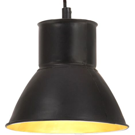 Lampada a Sospensione 25 W Nera Rotonda 17 cm E27 vidaXL