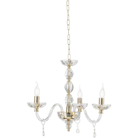 Lampada a sospensione 3 luci - cristallo e vetro D70 cm BRIGIDA