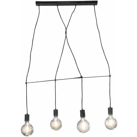 Lampadario Soffitto Portalampada Pendente Vintage Retro' Cavo Telato E27  Cromato 