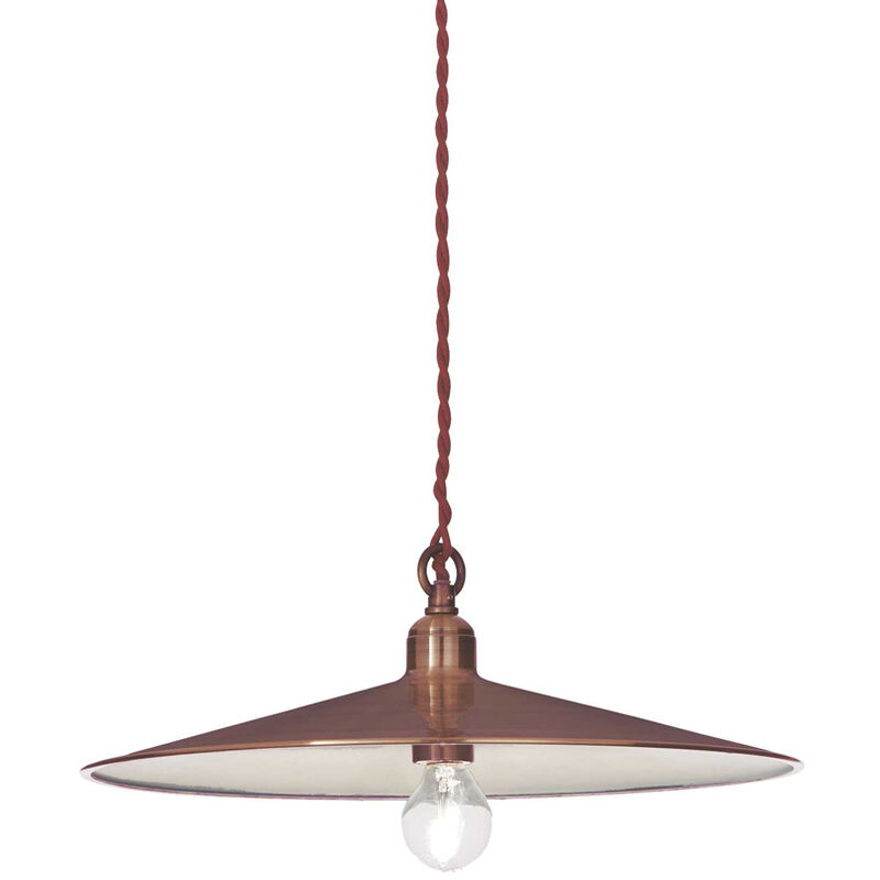 Image of Ideal Lux - Sospensione Rustica-Country Cantina Metallo Rame 1 Luce E27 - Rame