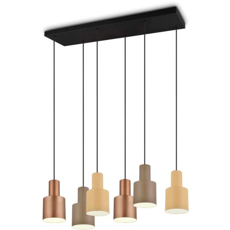 Lampada a sospensione 6 luci, metallo, multicolor, L87 cm, Agudo