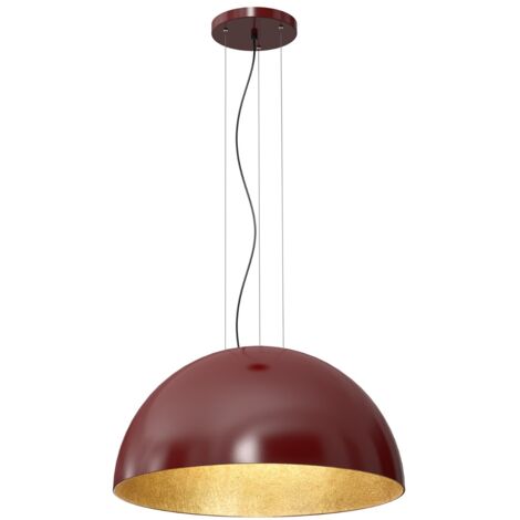 Lampada a sospensione Ø60 bordeaux interno oro Compo Luminex