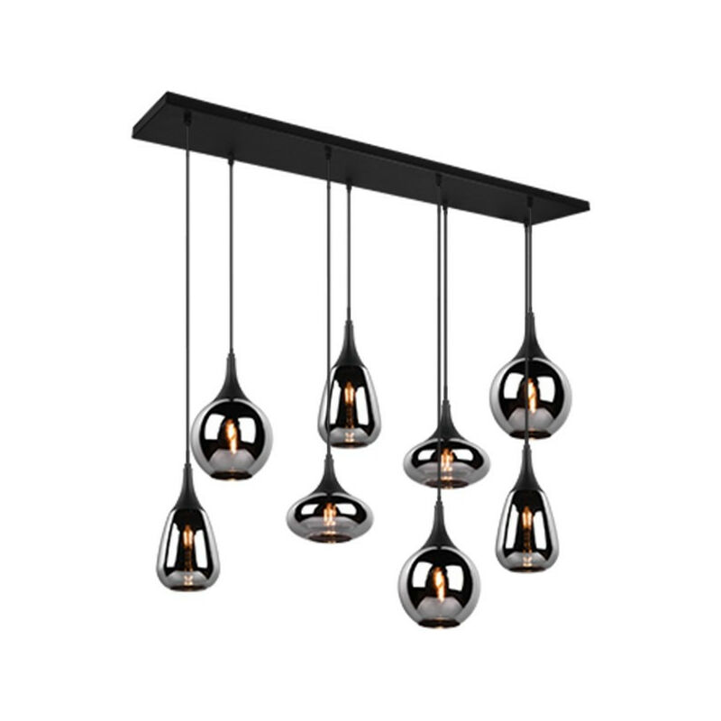 Image of Trio Lumina Lampada da soffitto moderna a grappolo a 8 luci, nera opaca