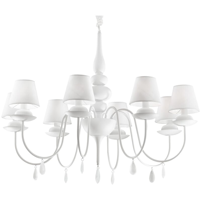 Lampadario Shabby Chic-Provenzale Blanche Metallo