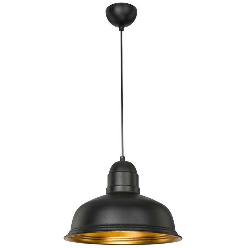Lampada a sospensione 90h in metallo nero interno