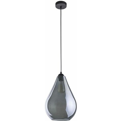Lampada a sospensione a forma di goccia Lampadario di design in grafite nera ideale per salotto GAWA - Nero, grafite