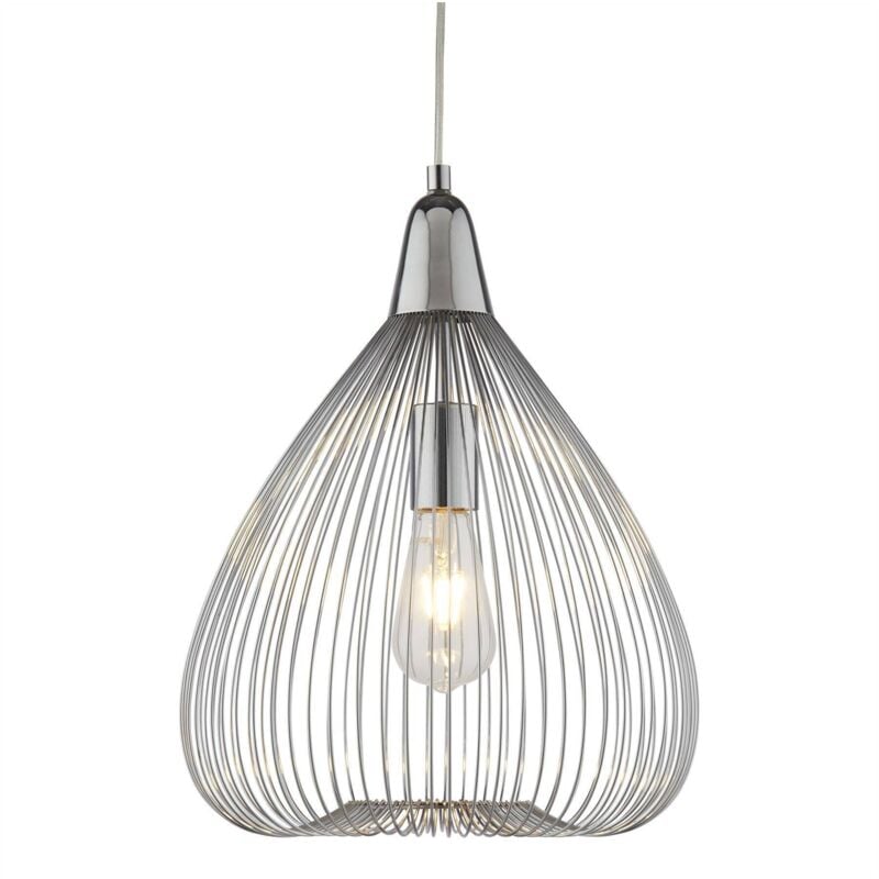 Searchlight Pumpkin - Sospensione a soffitto a 1 filo di luce Cromo, E27