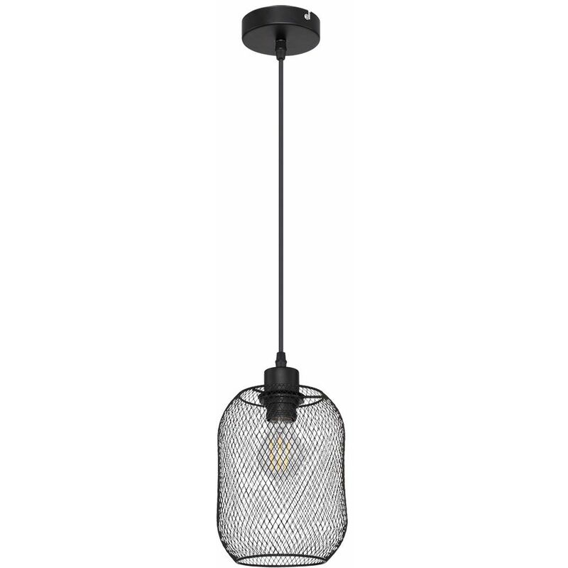 Image of Etc-shop - Lampada da soffitto vintage intelligente a sospensione a reticolo, dimmerabile, controllabile tramite app, voce, telefono cellulare in un