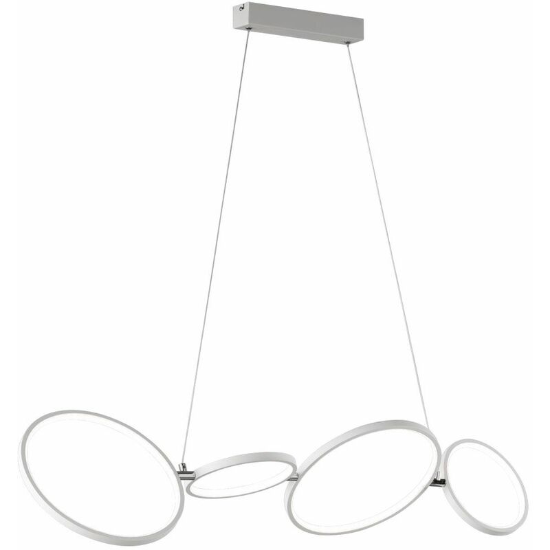 Image of Etc-shop - Lampada a sospensione a soffitto a led bianca soggiorno sala da pranzo lampada a sospensione design anello di illuminazione dimmerabile