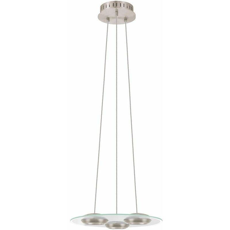Image of Design led 21 watt plafoniera in vetro satinato lampada a sospensione a sospensione Eglo 90811