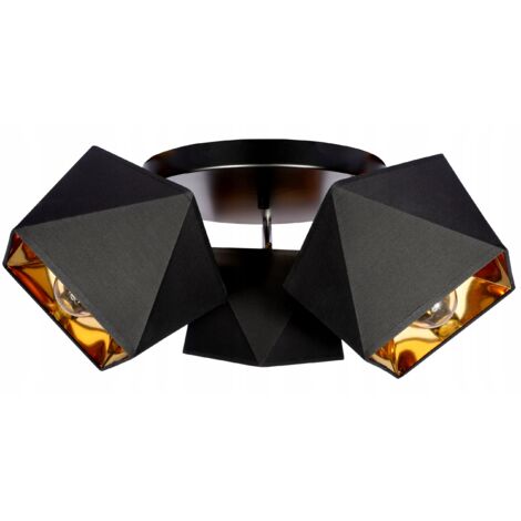 Lampada a sospensione a LED con centro dorato a forma di diamante