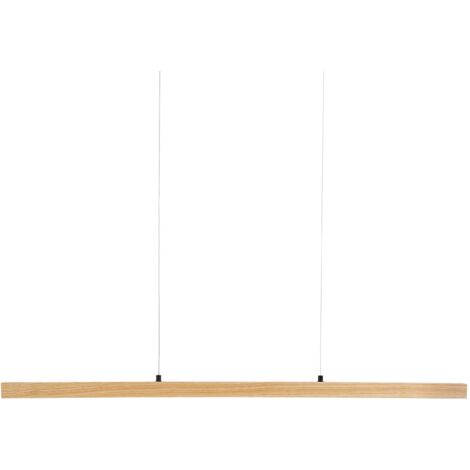 Lampada a sospensione a LED dal design minimalista con telecomando per la regolazione della luminosità in legno di quercia