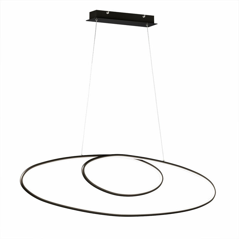 Image of Etc-shop - Lampada a sospensione a led, dimmerabile, regolabile in altezza, lampada, lampada da pranzo, lampada a sospensione, nero, metallo, 1x led