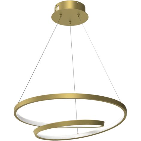Lampada a sospensione a LED dorata LUCERO Milagro ML7950