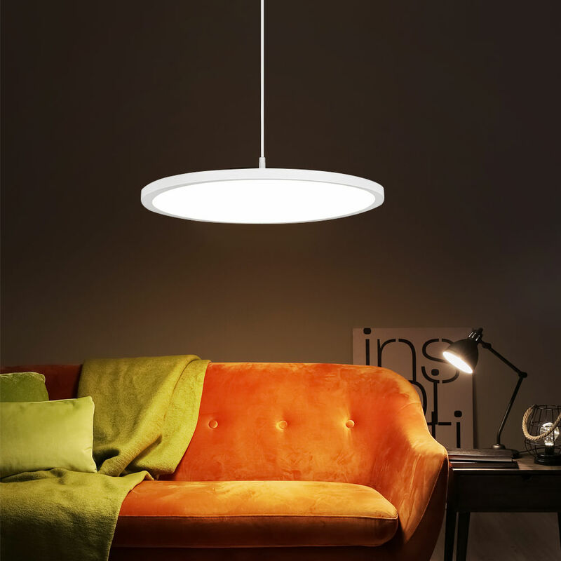 Image of Lampada a sospensione a led lampada da sala da pranzo regolabile in altezza lampada a sospensione dimmerabile bianco, metallo, 29W 3750Lm bianco