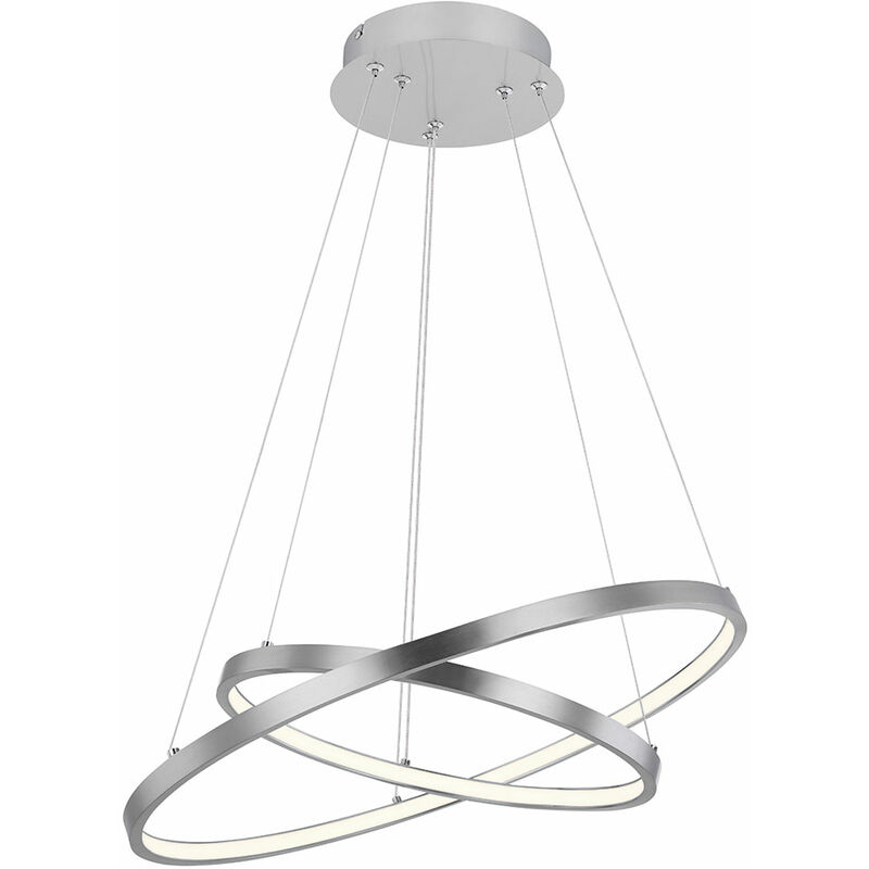Image of Lampada a sospensione a led regolabile in altezza tavolo da pranzo lampade da soggiorno moderna lampada a sospensione a led a sospensione anelli,