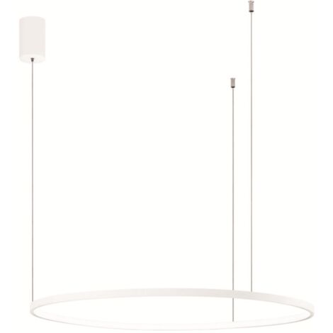 Lampada a sospensione a Led SOEL 80 in metallo verniciato BIANCO