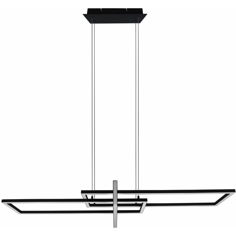 Image of Lampada a sospensione a soffitto di design a led nero opaco illuminazione soggiorno sala da pranzo Lampada a sospensione dimmerabile tramite