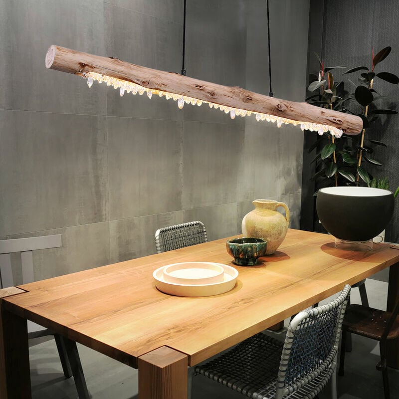 Globo - Lampada a sospensione a soffitto in legno