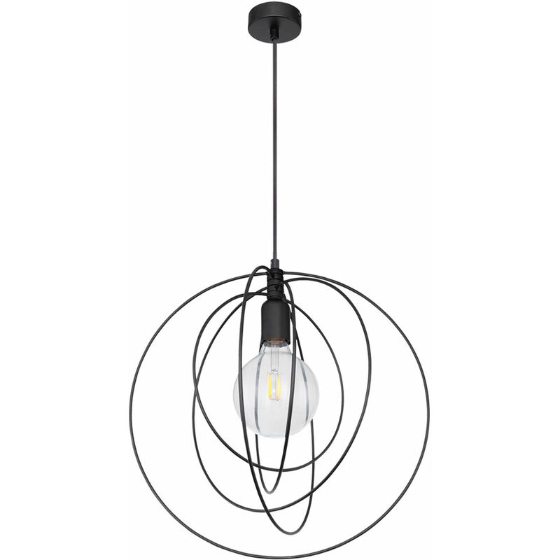 Image of Lampada a sospensione a soffitto soggiorno illuminazione sala da pranzo lampada a pendolo anelli mobili
