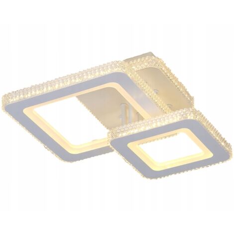 Lampada a sospensione ad anello, lampadario di cristallo a LED con telecomando, 3 colori