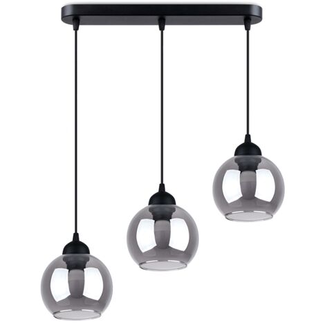 Lampada a sospensione Alino nero 45x117x15cm Sollux