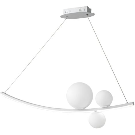 Lampada a sospensione ALTALENA led in metallo 120 cm verniciato BIANCO