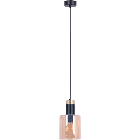 Lampada a sospensione ALTO vetro ambra nera E27 Kaja