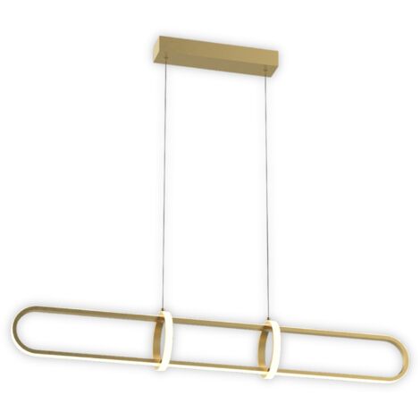 Lampada a sospensione anelli LED oro 31,2W Italux Cerrila