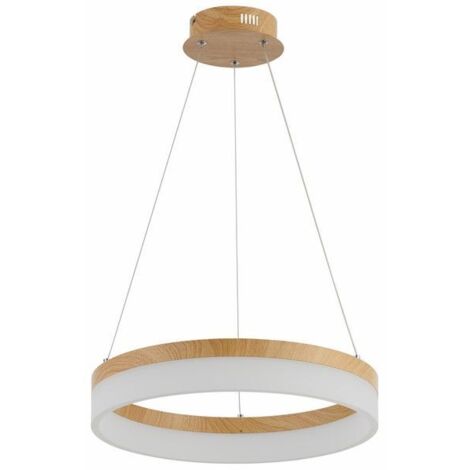 Lampada a sospensione anello Ø40 legno chiaro LED 24W Reality