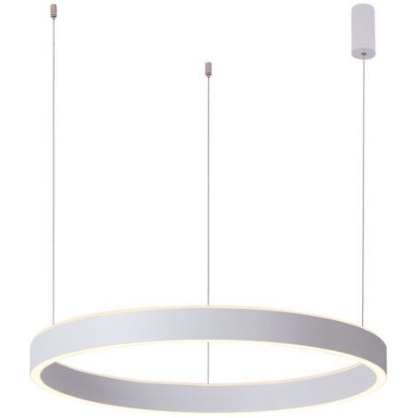 Lampada a sospensione anello bianco 80cm Up&Down 80W Italux