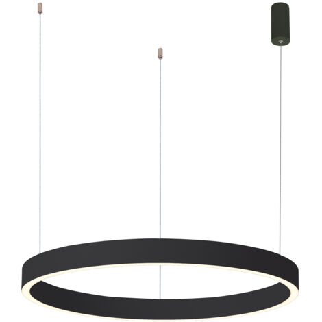 Lampada a sospensione anello LED nero 60W Italux Brasco