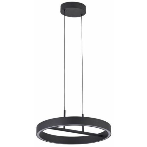 Lampada a sospensione anello nero Ø40 LED 32W Coltrain