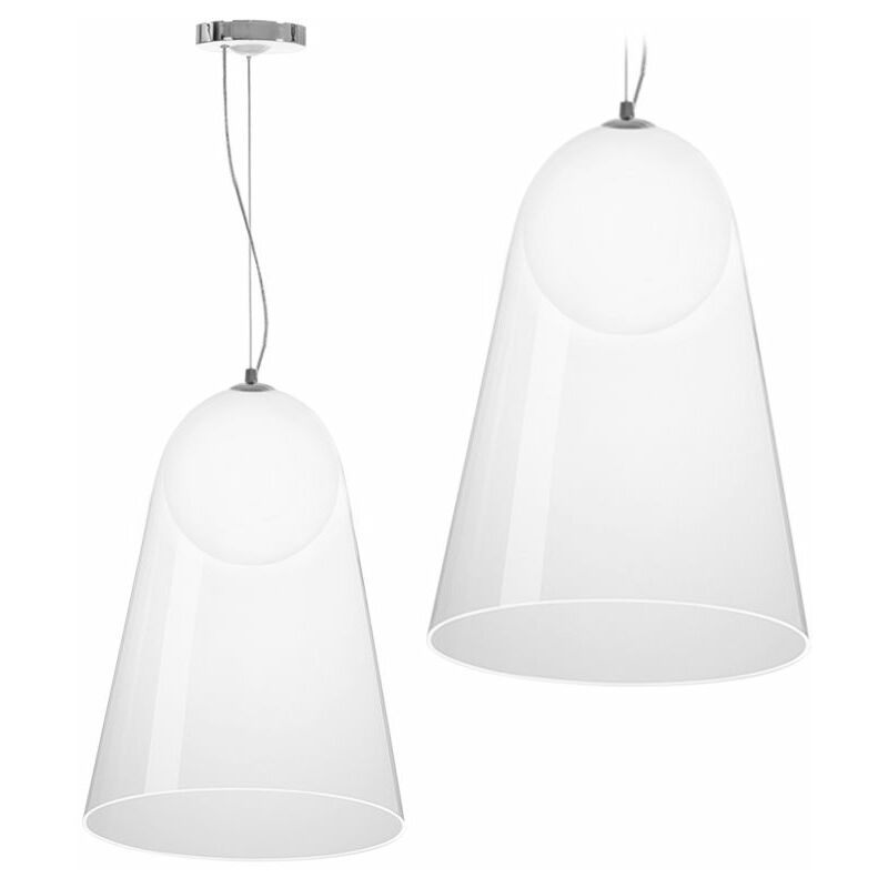 Image of Toolight - lampada a sospensione APP1029-1CP tondo 1-PUNTI luce G9 23X23X40-130CM regolabile - bianco / cromo