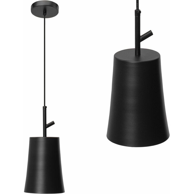 Image of Toolight - lampada a sospensione APP1034-1CP nero 1-PUNTI luce E27 13X13X26,5-107CM regolabile - nero