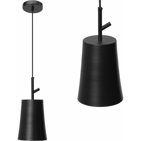 LAMPADA A SOSPENSIONE APP1034-1CP NERO 1-PUNTI LUCE E27 13X13X26,5-107CM REGOLABILE