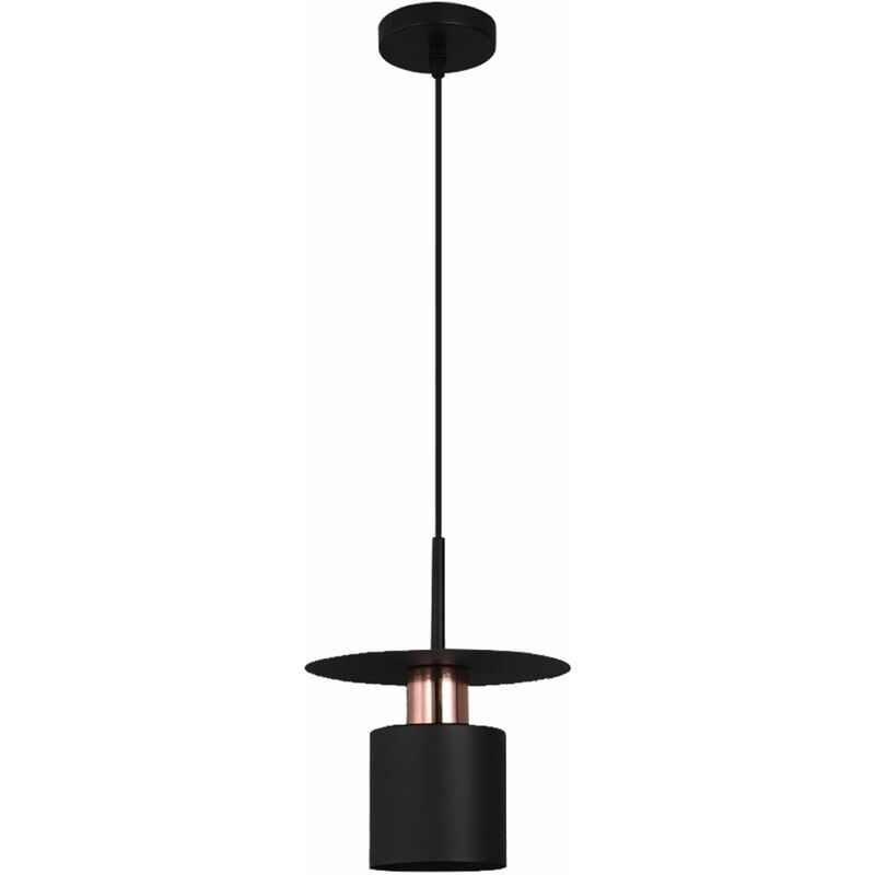 Image of Toolight - lampada a sospensione APP1145-1CP Black Rose Gold E27 - nero