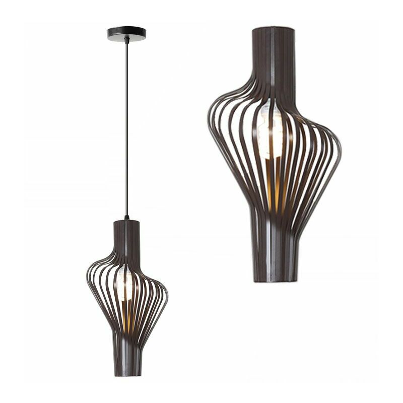 Image of Toolight - lampada a sospensione APP484-1CP geometrico nero 1-PUNTI luce E27 28X28X53,5CM regolabile - nero