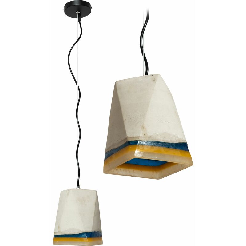 Image of Toolight - lampada a sospensione APP493-1CP calcestruzzo loft 1-PUNTI luce E27 13X13X17-97CM regolabile - multicolore