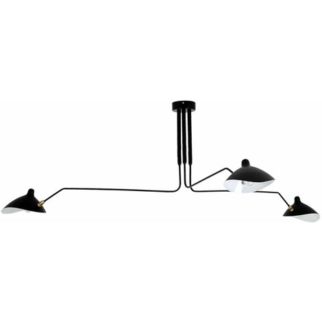 LAMPADA A SOSPENSIONE APP569-3C NERO 3-BRACCIO 3-PUNTI LUCE E27 150X150X60CM