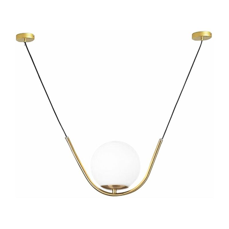 Image of Toolight - lampada a sospensione APP689-1CP vetro sfera oro 1-PUNTI luce E27 43X43X70CM - oro