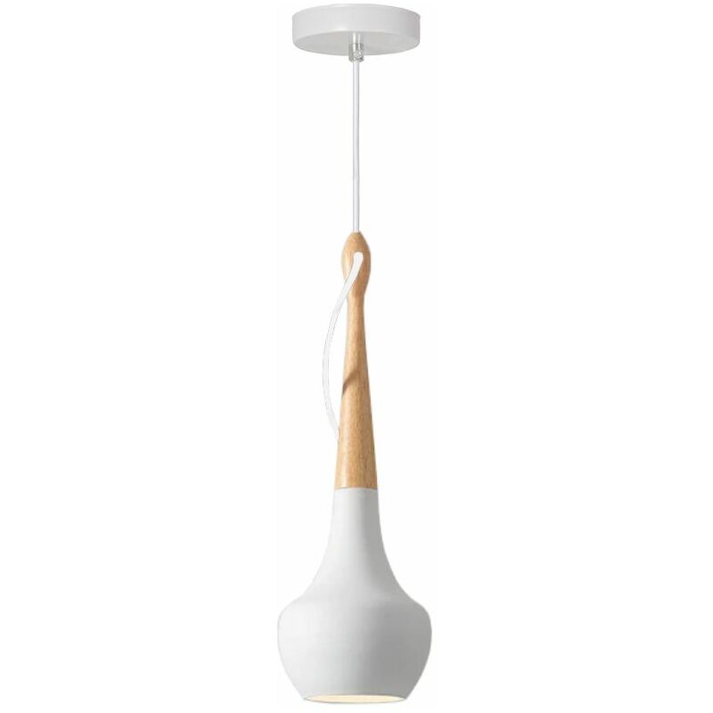 Image of Lampada a sospensione APP937-1CP bianco tondo 1-PUNTI luce E27 15X15X45-105CM regolabile - bianco