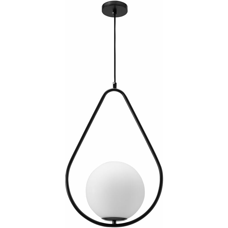 Image of Toolight - lampada a sospensione APP938-1CP moderno loft nero 1-PUNTI luce E27 34X34X47-110CM regolabile - nero