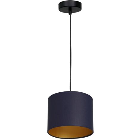 Lampada a sospensione Arden blu oro Ø18 E27 15W Luminex